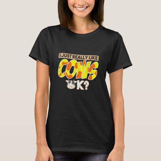 Camiseta Vaca de criação animal (Frente)