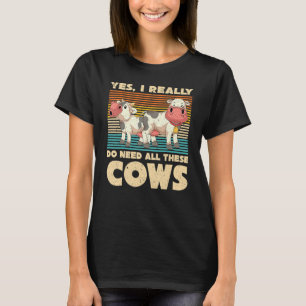 Camiseta Vaca de criação Fazendeiro Animal de Fazenda Ret