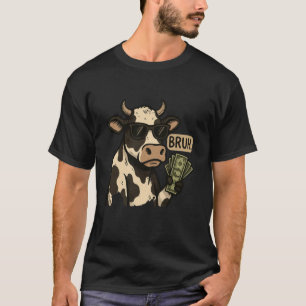 Camiseta Vaca de dinheiro legal óculos de sol engraçado ani