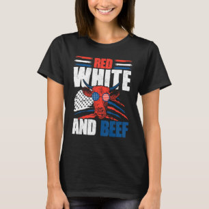 Camiseta Vaca de Gado Óculos de Sol 4 de Julho Vermelho bra