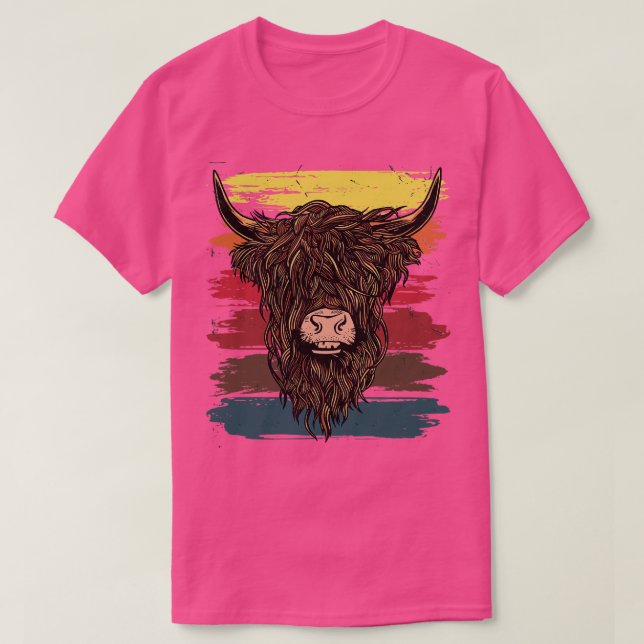 Camiseta Vaca de Highland 5 escocesa (Frente do Design)