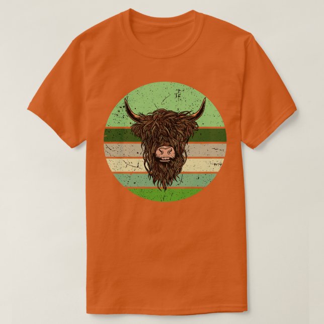 Camiseta Vaca de Highland escocesa (Frente do Design)