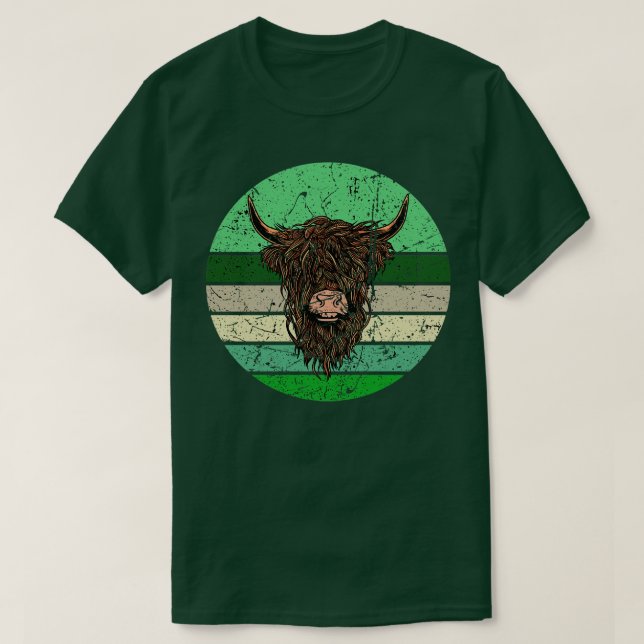 Camiseta Vaca de Highland escocesa 4 (Frente do Design)