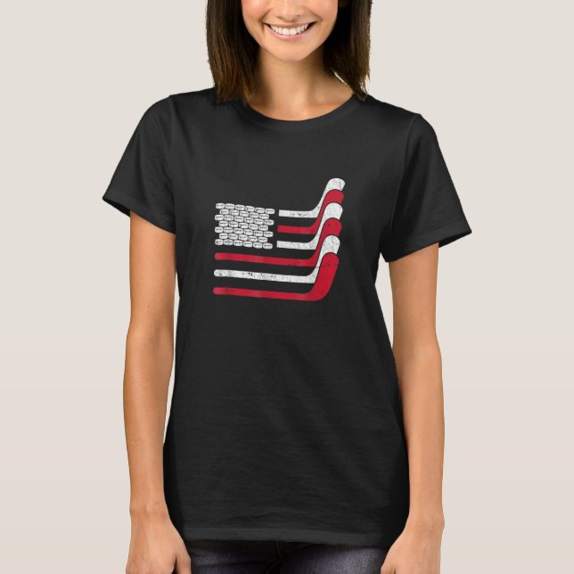 Camiseta Vaca de Hóquei em Gelo Americana (Frente)