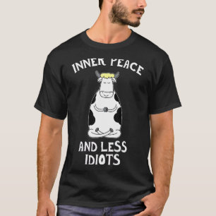 Camiseta Vaca de Ioga Meditação Zen Relaxamento Animal