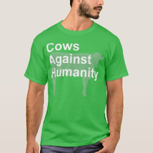 Camiseta Vaca de Leite Farmante Contra a Humanidade para Ho