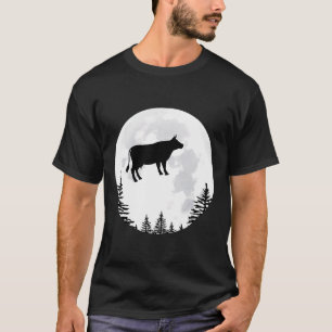 Camiseta Vaca De Leite Voadora Sobre A Lua