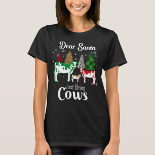 Camiseta Vaca de Natal Engraçada Caros Papais noeis Tragam 