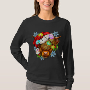 Camiseta Vaca de Natal Engraçada, Vaca de Natal Ocidental