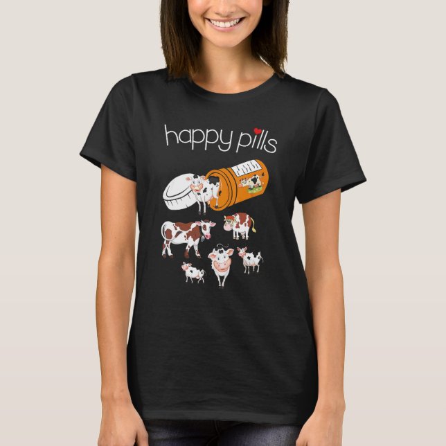 Camiseta Vaca de Pílulas Felizes (Frente)
