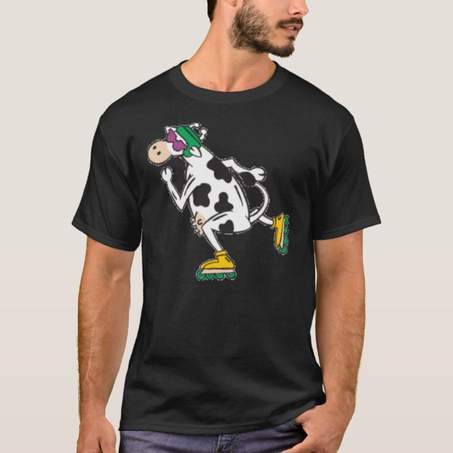 Camiseta Vaca de Rollerblading (Frente)