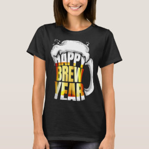 Camiseta Vaca de Vidro de Cerveja Feliz Ano de Breve Ano No