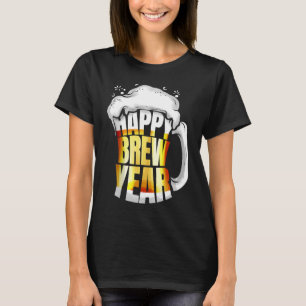 Camiseta Vaca de Vidro de Cerveja Feliz Ano de Breve Ano No