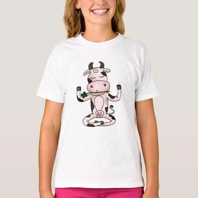 Camiseta Vaca de yoga (Frente)