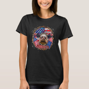 Camiseta Vaca Desenho 4 de Julho EUA Patriota Vaca