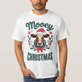 Camiseta Vaca Divertida e Legal Natal Mooey Fazenda