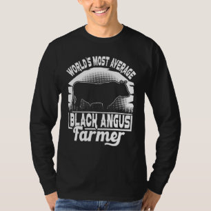 Camiseta Vaca do Fazendeiro de Angus Preto Mais Médio do Mu