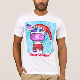 Camiseta Vaca do feriado, de "Natal Moooy! "