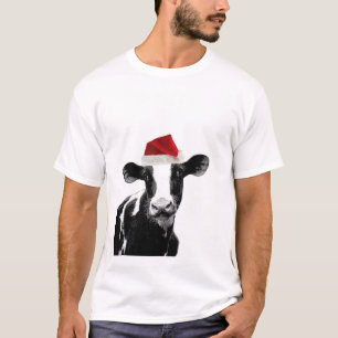 Camiseta Vaca do papai noel - vaca de leiteria que veste o