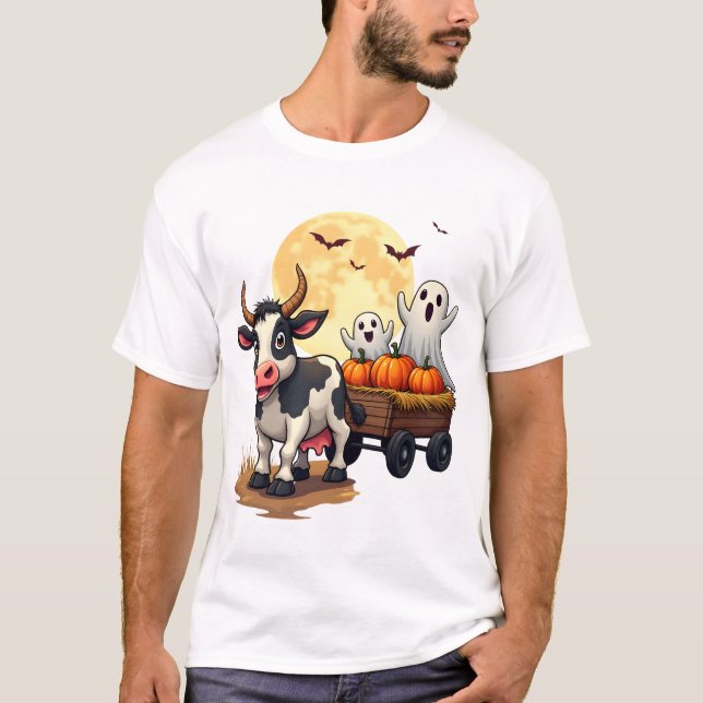 Camiseta Vaca do passeio assombrado (Frente)