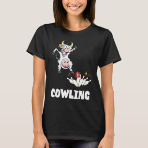 Camiseta Vaca do Pino de Boliche Engraçado Jogador de Bolic