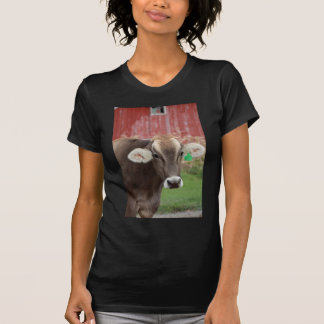 Camiseta Vaca do suíço de Brown