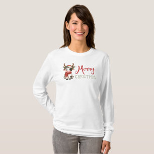 Camiseta Vaca doce de Natal feliz