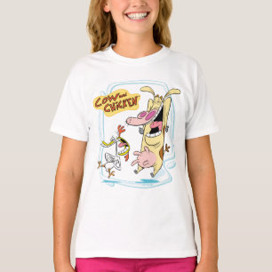 Camiseta Vaca e Galinha Rindo Gráfico