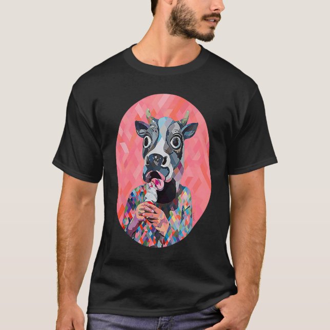 Camiseta Vaca e Gelo Realidade Aumentada (Frente)