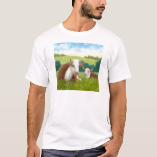 Camiseta Vaca e vitela de Hereford