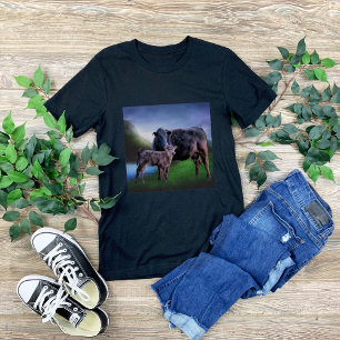 Camiseta Vaca e vitelo de Ângulo Negro