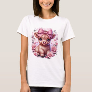 Camiseta Vaca em Cúpula com T-Shirt Arco Rosa
