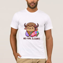 Camiseta Vaca em Elegância nas Terras Altas