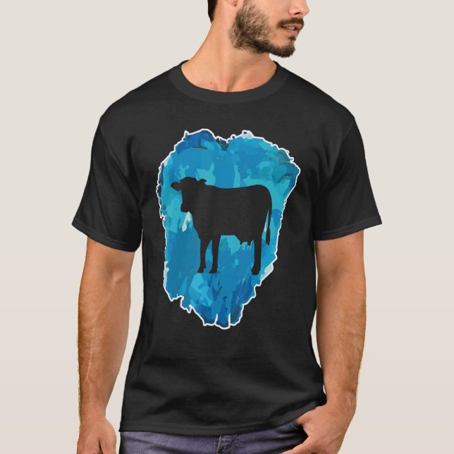 Camiseta Vaca Em Um Bloco De Gelo Para a Eternidade (Frente)