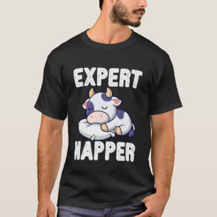 Camiseta Vaca Engraçada Adormecida Perita em Cochilos Anima