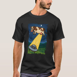Camiseta Vaca Engraçada Amante de Animais Bruh OVNI Alien M