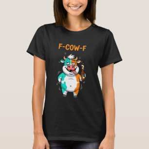 Camiseta Vaca engraçada desenho animado cerveja trocadilho