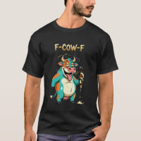 Vaca engraçada desenho animado cerveja trocadilho 