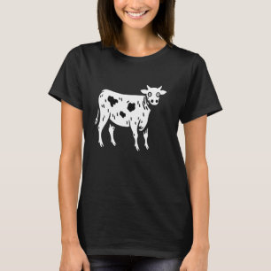 Camiseta Vaca Engraçada Gráfico Fazendeiro Agricultura Silh