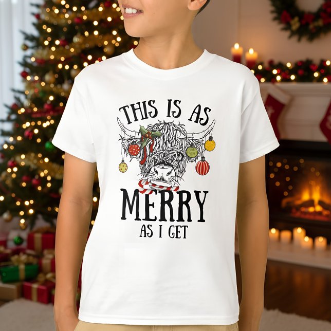 Camiseta Vaca Engraçada nas Terras do Natal (funny christmas t-shirt)