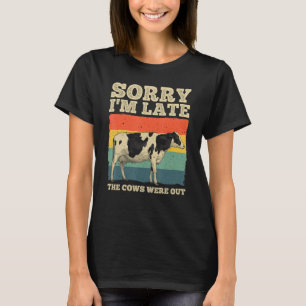 Camiseta Vaca Engraçada Para Homens Mulheres Vaca Fazendeir