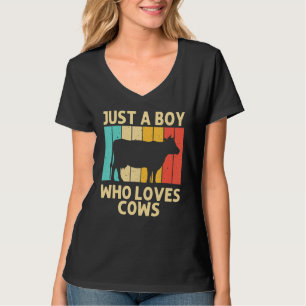 Camiseta Vaca Engraçada Para Meninos Crianças Fazenda Vaca