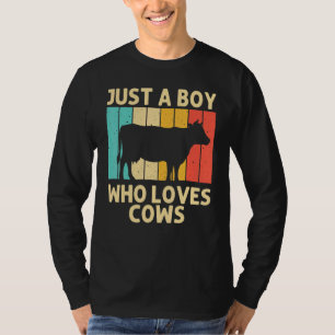 Camiseta Vaca Engraçada Para Meninos Crianças Fazenda Vaca