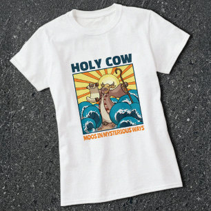 Camiseta Vaca engraçada Vaca sagrada Muge de maneiras miste