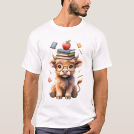 Camiseta Vaca Erudita com Livros