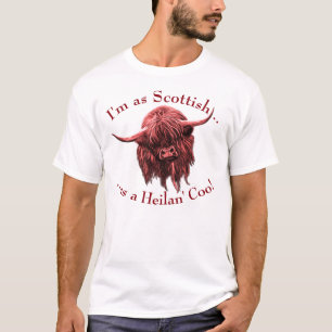Camiseta Vaca escocesa das montanhas. Coo de Heilan