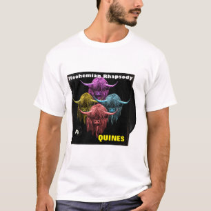 Camiseta Vaca escocesa das montanhas. Rapsódia de Moohemia