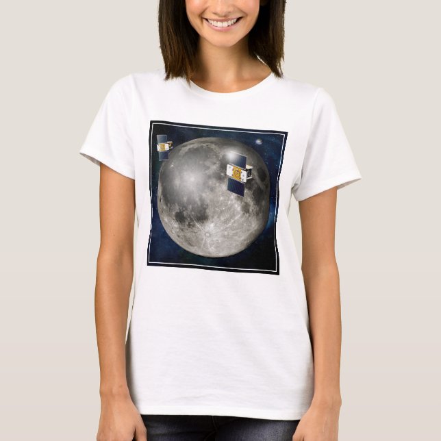 Camiseta Vaca-Espaco Twin Grail Orbitando A Lua. (Frente)
