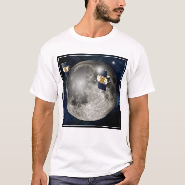 Camiseta Vaca-Espaco Twin Grail Orbitando A Lua. (Frente)