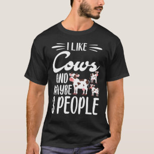 Camiseta Vaca Eu Gosto de Vacas E Talvez 3 Pessoas